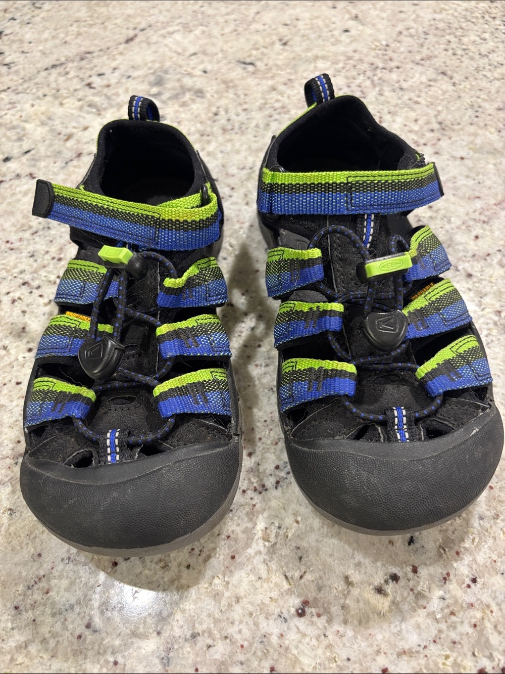 Keen Kids Blue & Green Strappy Closed-Toe Outdoor Sandals - Picture 2 of 8